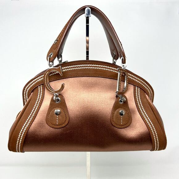 Rare Dior 2005 Galliano Embroidered Satin Floral Bag Limited Edition - Picture 9 of 10